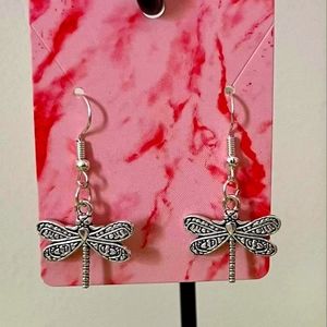 Dragonfly dangle earrings